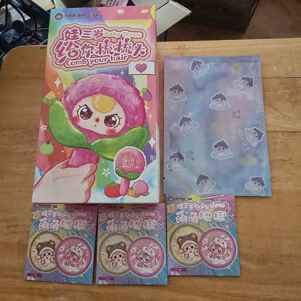 Baby Three Comb Your Hair Blind Box Set Cureplaneta Kawaii Figures Collection